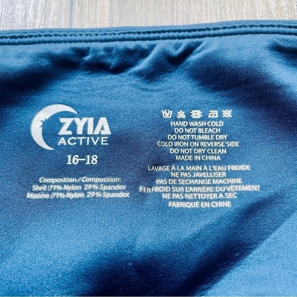 Zyia Blue and White Athletic Leggings Size 16/18 - Picture 3 of 7